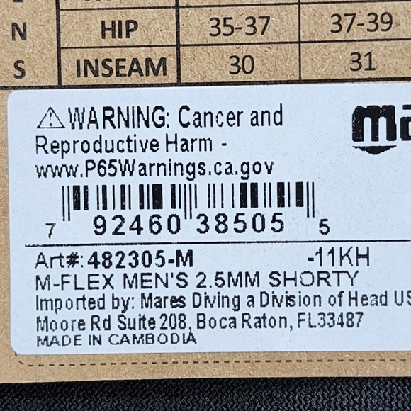 Mares Men's M-Flex 2.5mm Shorty Wetsuit - M - Picture 8 of 8